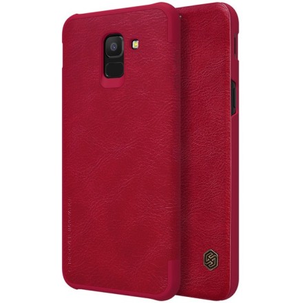 Чехол-книжка Nillkin Qin Leather Case для Samsung Galaxy J6 (2018) J600 красный
