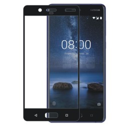 Защитное стекло для Nokia 8 полноэкранное черное