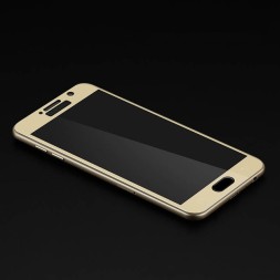Защитное стекло для Samsung Galaxy A3 (2017) A320 полноэкранное золотое