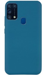 Накладка силиконовая Silicone Cover для Samsung Galaxy M31 M315 синяя