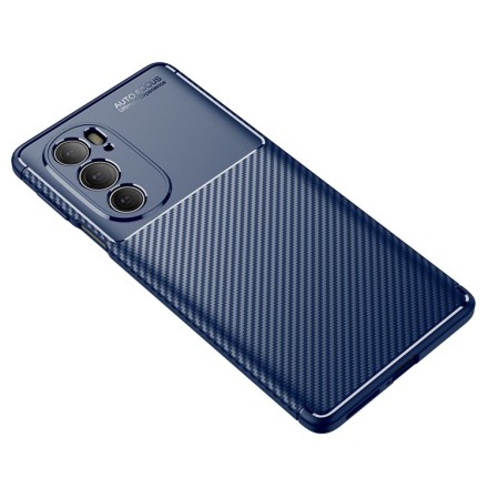 Накладка силиконовая для Motorola Edge 30 Pro под карбон синяя