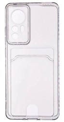 Накладка силиконовая Clear Case для Xiaomi 12/12S/12X с кардхолдером прозрачная