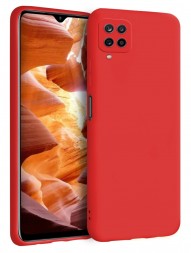 Накладка силиконовая Silicone Cover для Samsung Galaxy A12 A125/M12 красная