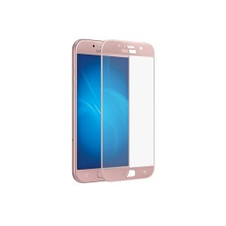 Защитное стекло для Samsung Galaxy A3 (2017) A320 полноэкранное розовое