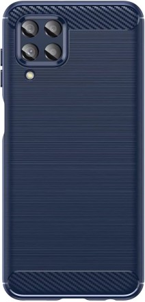 Накладка силиконовая для Samsung Galaxy M33 5G M336 карбон сталь синяя