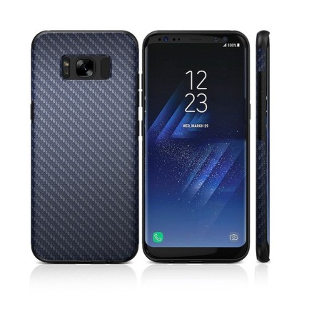 Накладка силиконовая для Samsung Galaxy S8 G950 карбон синяя