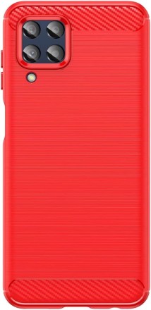 Накладка силиконовая для Samsung Galaxy M33 5G M336 карбон сталь красная