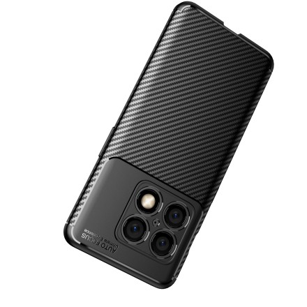 Накладка силиконовая для OnePlus 10 Pro под карбон чёрная