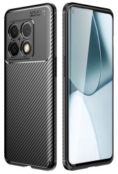 Накладка силиконовая для OnePlus 10 Pro под карбон чёрная