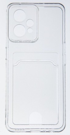 Накладка силиконовая Clear Case для Realme 9 4G / Realme 9 Pro Plus (Realme 9 Pro+ 5G) с кардхолдером прозрачная