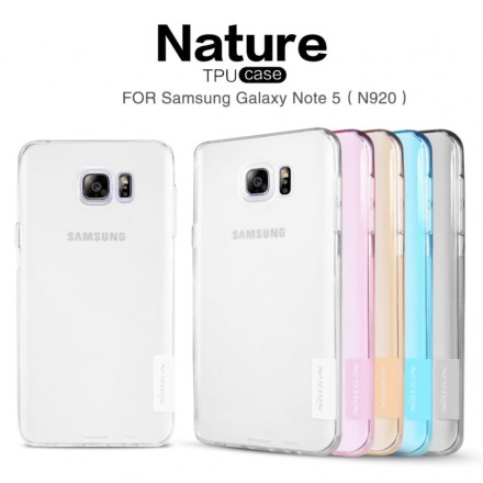 Накладка силиконовая Nillkin Nature TPU Case для Samsung Galaxy Note 5 N920 прозрачная