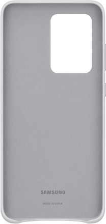 Накладка Leather Cover для Samsung Galaxy S20 Ultra G988 EF-VG988LSEGRU серебристая