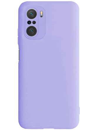Накладка силиконовая Silicone Cover для Poco F3 / Xiaomi Mi 11i сиреневая