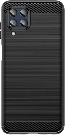 Накладка силиконовая для Samsung Galaxy M33 5G M336 карбон сталь чёрная