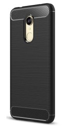 Накладка силиконовая для Xiaomi Redmi 5 карбон сталь черная