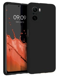 Накладка силиконовая Silicone Cover для Poco F3 / Xiaomi Mi 11i чёрная