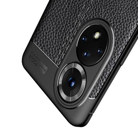 Накладка силиконовая для Honor 50 / Huawei Nova 9 под кожу чёрная