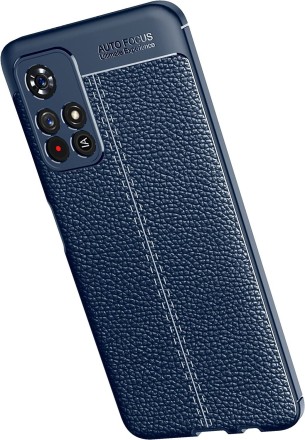Накладка силиконовая для Poco M4 Pro 5G / Xiaomi Redmi Note 11S 5G под кожу синяя