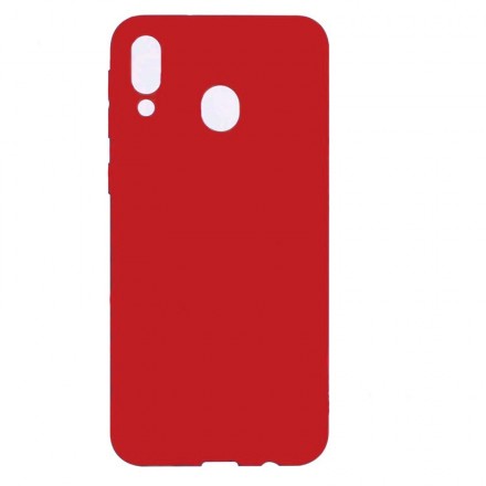 Накладка силиконовая Silicone Cover для Samsung Galaxy A30 A305 / Samsung Galaxy A20 A205 красная