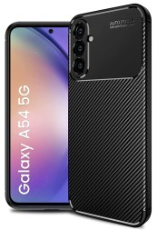 Накладка силиконовая для Samsung Galaxy A54 5G A546 под карбон чёрная