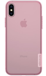 Накладка силиконовая Nillkin Nature TPU Case для Apple iPhone X/XS прозрачно-розовая