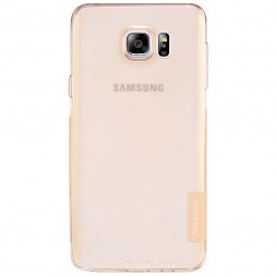 Накладка силиконовая Nillkin Nature TPU Case для Samsung Galaxy Note 5 N920 прозрачно-золотая