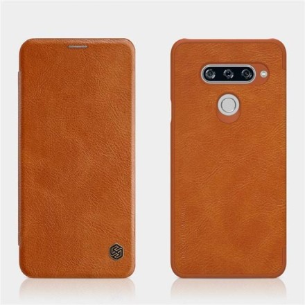 Чехол-книжка Nillkin Qin Leather Case для LG V40 ThinQ коричневый