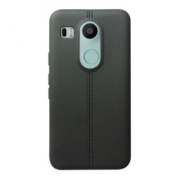 Накладка силиконовая для LG Nexus 5X под кожу черная