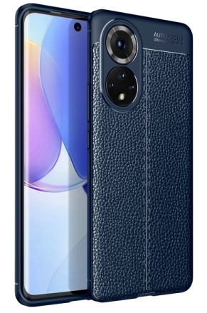 Накладка силиконовая для Honor 50 / Huawei Nova 9 под кожу синяя