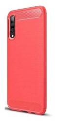 Накладка силиконовая для Samsung Galaxy A50 A505 / Samsung Galaxy A30s карбон сталь красная