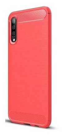 Накладка силиконовая для Samsung Galaxy A50 A505 / Samsung Galaxy A30s карбон сталь красная