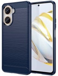 Накладка силиконовая для Huawei Nova 10 SE карбон сталь синяя