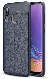 Накладка силиконовая для Samsung Galaxy A40 A405 под кожу синяя