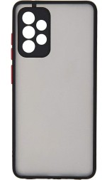 Накладка пластиковая матовая для Samsung Galaxy A33 5G A336 с силиконовой окантовкой чёрная