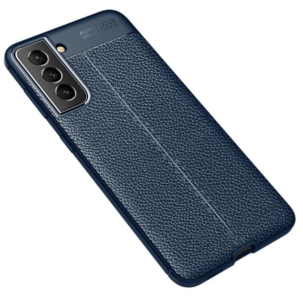 Накладка силиконовая для Samsung Galaxy S22 S901 под кожу синяя