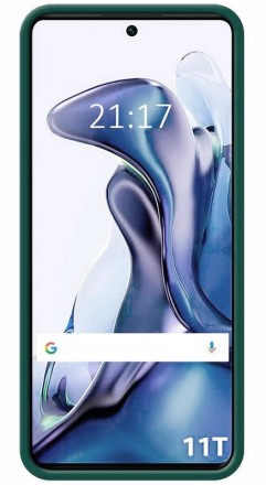 Накладка силиконовая Silicone Cover для Xiaomi 11T / Xiaomi 11T Pro зелёная