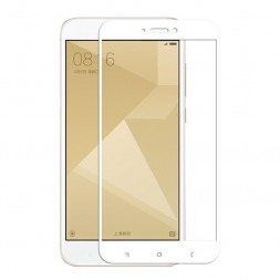 Защитное стекло для Xiaomi Redmi 4X полноэкранное белое