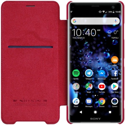 Чехол Nillkin Qin Leather Case для Sony Xperia XZ3 Red (красный)