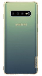 Накладка Nillkin Nature TPU Case силиконовая для Samsung Galaxy S10 SM-G973 прозрачно-золотистая