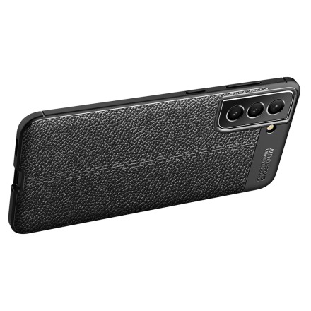 Накладка силиконовая для Samsung Galaxy S22 S901 под кожу чёрная