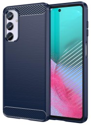 Накладка силиконовая для Samsung Galaxy M54 5G M546 карбон сталь синяя