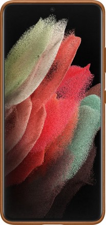 Накладка Samsung Leather Cover для Samsung Galaxy S21 Ultra G998 EF-VG998LAEGRU коричневая