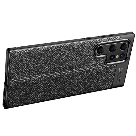 Накладка силиконовая для Samsung Galaxy S22 Ultra S908 под кожу чёрная