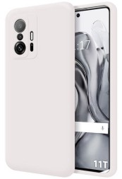 Накладка силиконовая Silicone Cover для Xiaomi 11T / Xiaomi 11T Pro белая