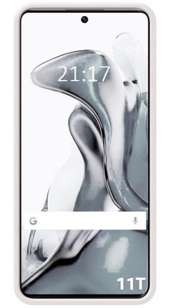 Накладка силиконовая Silicone Cover для Xiaomi 11T / Xiaomi 11T Pro белая