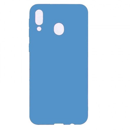 Накладка силиконовая Silicone Cover для Samsung Galaxy A30 A305 / Samsung Galaxy A20 A205 голубая