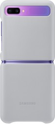 Накладка Samsung Leather Cover для Samsung Galaxy Z Flip SM-F700 EF-VF700LSEGRU светло-серая