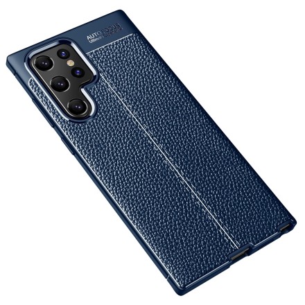 Накладка силиконовая для Samsung Galaxy S22 Ultra S908 под кожу синяя