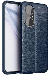 Накладка силиконовая для Huawei P50 под кожу синяя