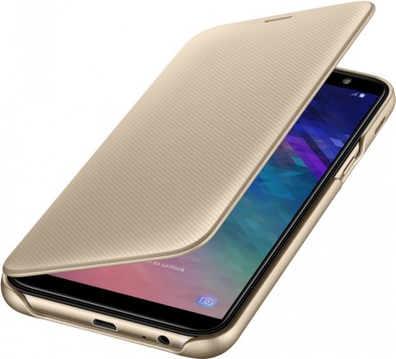 Чехол Samsung Wallet Cover для Samsung Galaxy A6 (2018) A600 EF-WA600CFEGRU золотой